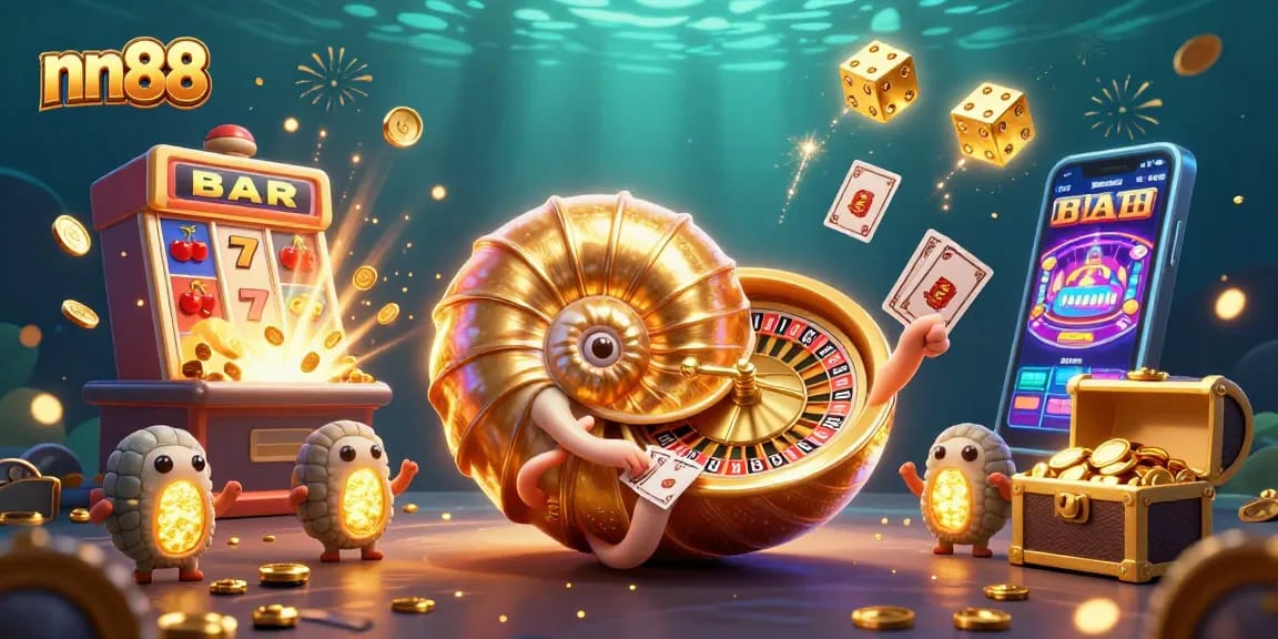 Spin the nn88 slot with a dazzling jackpot explosion, showcasing a unique casino scene.