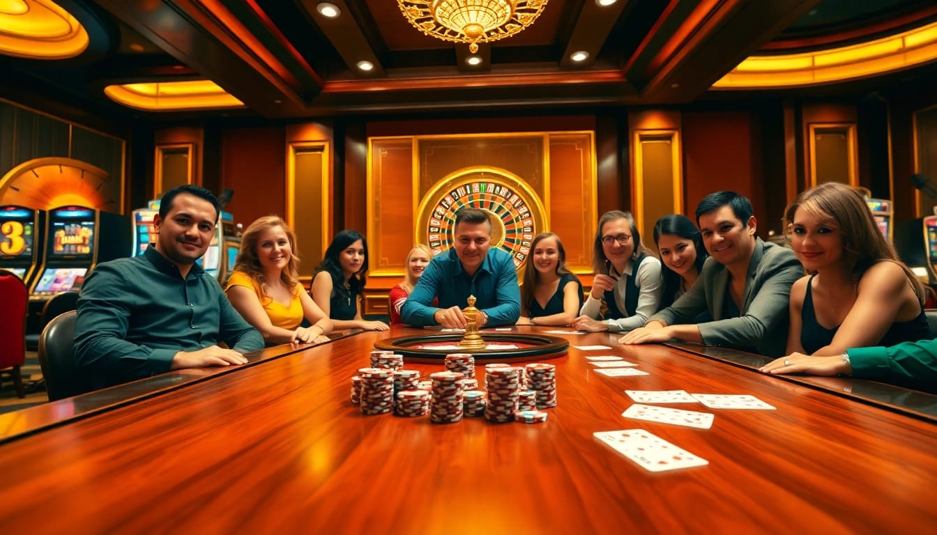 Hitclub players engaging in an exciting online casino experience with vibrant games.
