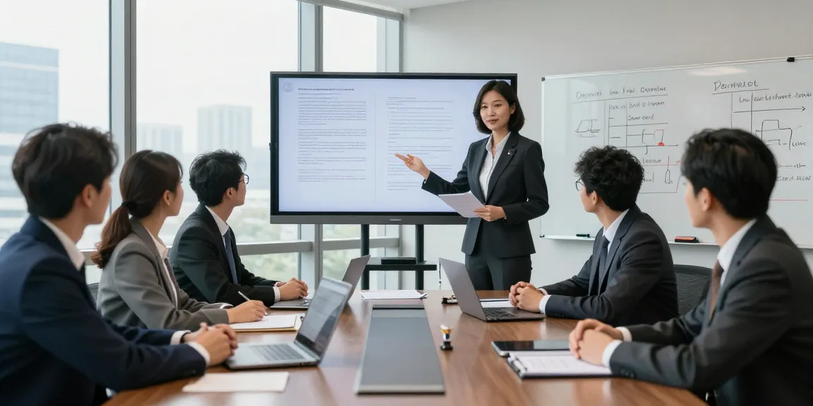Legal team made a post discussing case strategy in a bright law office.