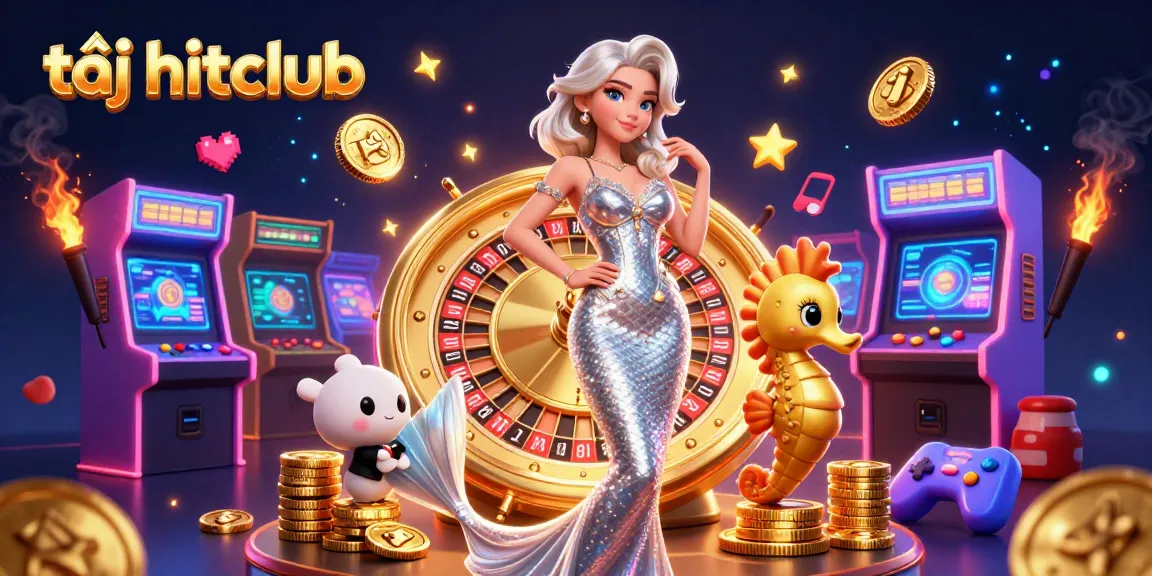Engage in thrilling gameplay while you tải hitclub at a vibrant casino scene featuring a mermaid and seahorse.