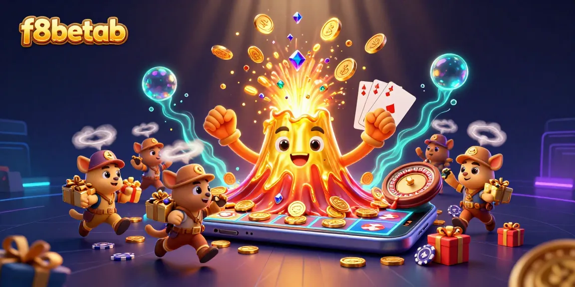 Experience the thrill of winning with f8betab and treasure-fleeing animals amidst a volcano of gold.