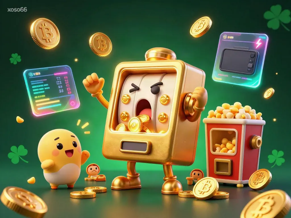xoso66 invites players to celebrate jackpot wins with golden slot machines in an exciting casino scene.