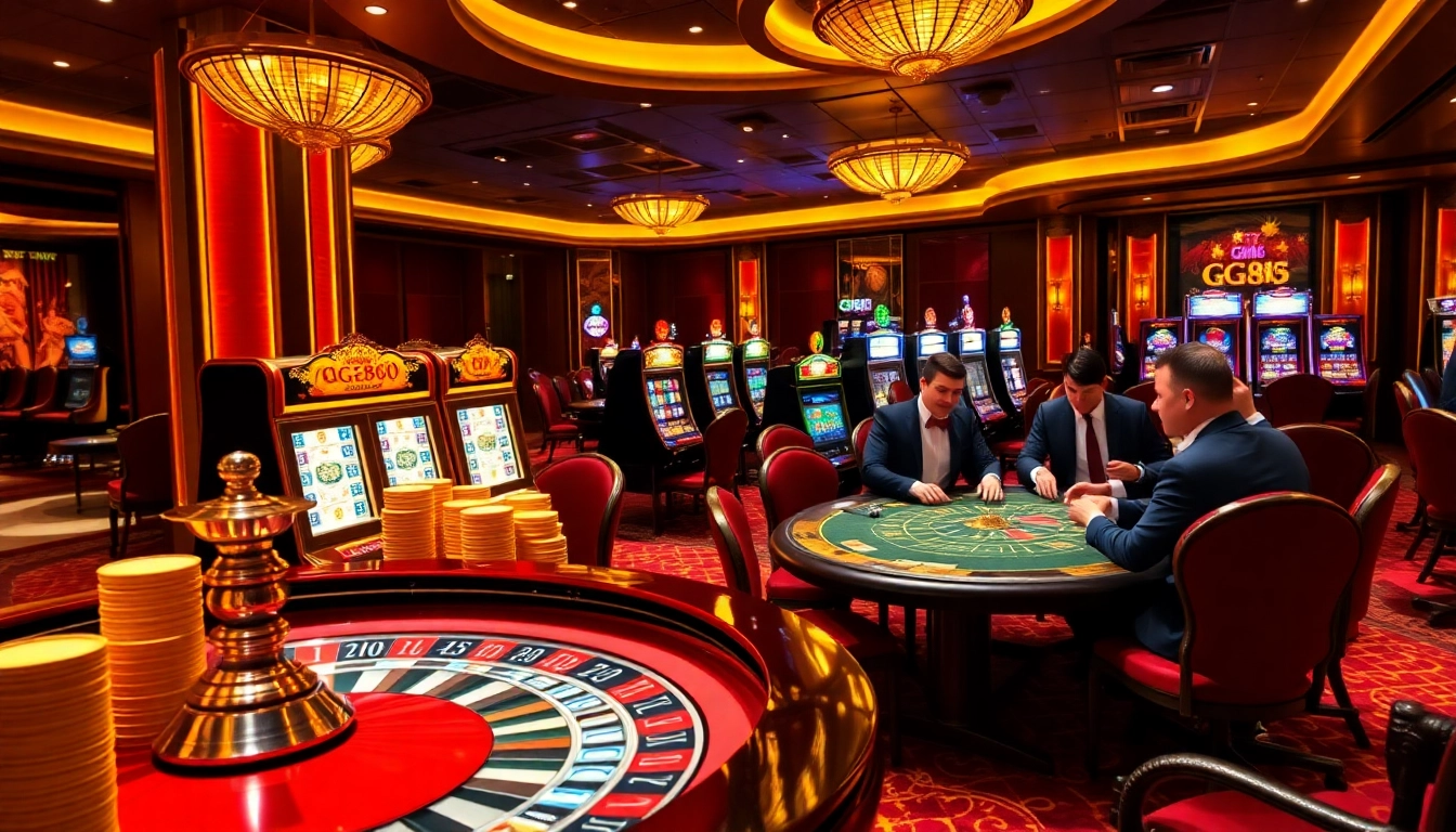 Experience thrilling gameplay at GG88 casino with vibrant slot machines and live poker tournaments.