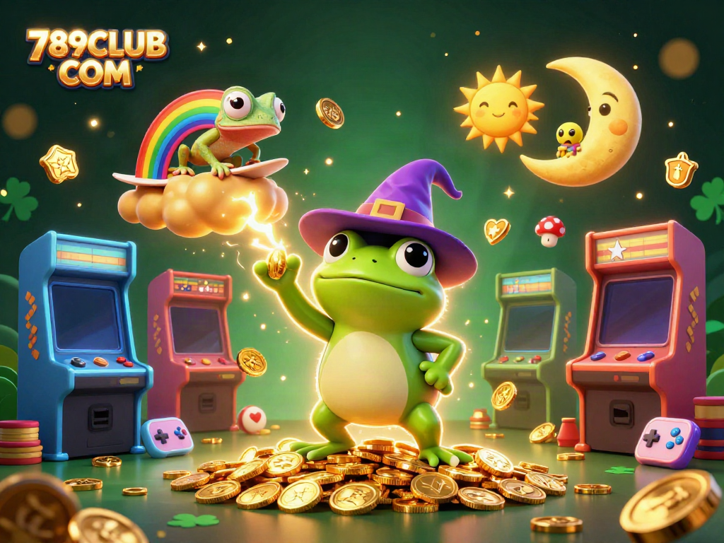 Win big at 789CLUB COM with this vibrant 3D casino adventure illustration filled with excitement.