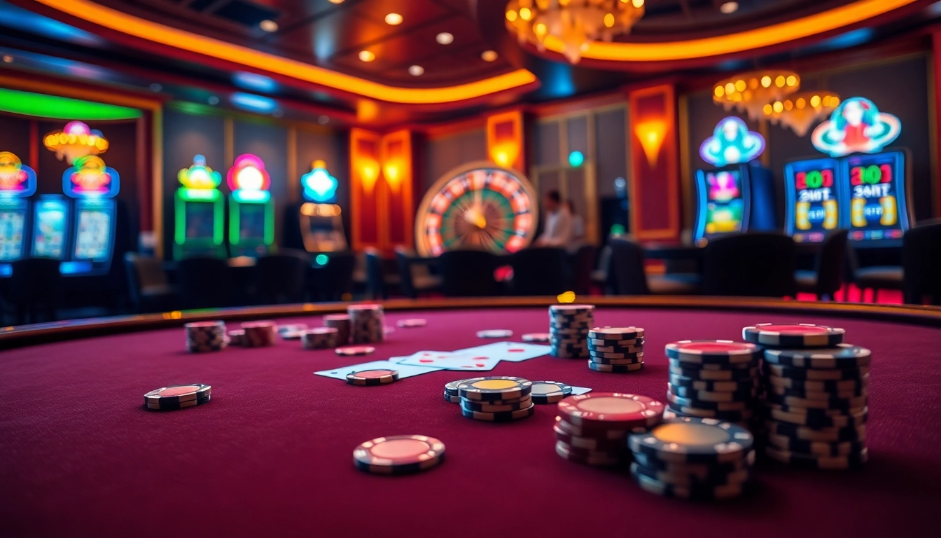 Experience the thrill of gaming at 888new.com with vibrant casino visuals showcasing poker and roulette.